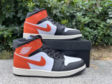 Authentic Nike Air Jordan 1 Mid Black/White/Orange