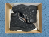 Authentic Timberland x LOUIS VUIT*TON Boots Black Flower