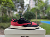Authentic Travis Scott x Jordan Air Jordan 1 Low Black/Red