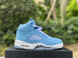 Authentic  Air Jordan 5 Retro University Blue