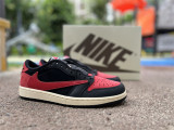 Authentic Travis Scott x Jordan Air Jordan 1 Low Black/Red