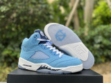 Authentic  Air Jordan 5 Retro University Blue