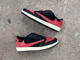 Authentic Travis Scott x Jordan Air Jordan 1 Low Black/Red