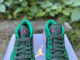 Authentic Air Jordan 1 Low Malachite/Fir-Pink Blast-Coconut Milk