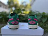 Authentic Air Jordan 1 Low Malachite/Fir-Pink Blast-Coconut Milk