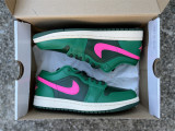 Authentic Air Jordan 1 Low Malachite/Fir-Pink Blast-Coconut Milk