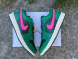 Authentic Air Jordan 1 Low Malachite/Fir-Pink Blast-Coconut Milk