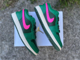 Authentic Air Jordan 1 Low Malachite/Fir-Pink Blast-Coconut Milk