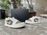 Authentic Air Jordan 1 Low Grey/Green