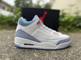 Authentic Air Jordan 3 Retro White/Blue