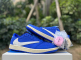 Authentic Travis Scott x Air Jordan 1 Low OG White/Blue