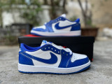 Authentic Air Jordan 1 Low White/Blue