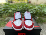 Authentic Air Jordan 1 RETRO LOW OG “Black Muslin Varsity Red”