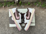 Authentic Travis Scott x Air Jordan 1 Low Brown/Pink