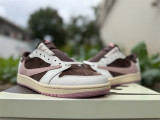 Authentic Travis Scott x Air Jordan 1 Low Brown/Pink