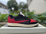 Authentic Travis Scott x Air Jordan 1 Low Black/Red