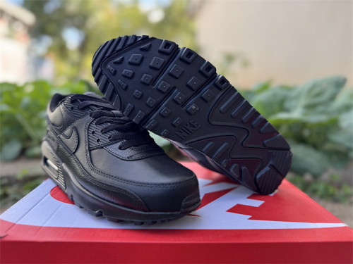 Authentic Nike Air Max 90 Leather  Triple Black