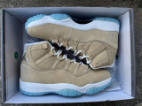 Authentic  Air Jordan 11 Retro “H-TOWN” White/Blue