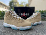 Authentic  Air Jordan 11 Retro “H-TOWN” White/Blue