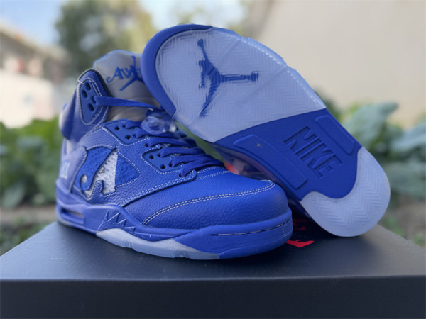 Authentic Awake NY x Air Jordan 5 Racer Blue