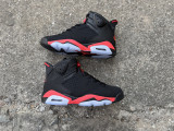 Authentic Air Jordan 6 Retro Infrared Black 3M Black/Red