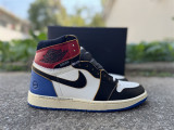 Authentic Union LA x Fragment Design x Air Jordan 1 High OG Black/White/Blue
