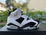 Authentic Air Jordan 6 Retro Oreo White