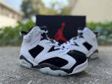 Authentic Air Jordan 6 Retro Oreo White