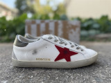 Authentic Golden Goose Super-Star White/Red