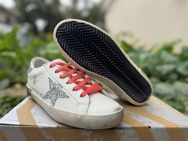 Authentic Golden Goose Super-Star White/Red