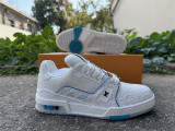Authentic LV Trainer Sneaker Low Sea Blue