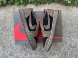 Authentic Travis Scott x Air Jordan 1 Low OG TS SP Dark Brown