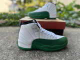 Authentic Air Jordan 12 Bucks White/Green