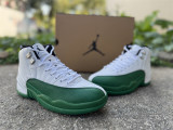 Authentic Air Jordan 12 Bucks White/Green