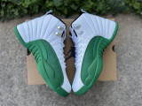 Authentic Air Jordan 12 Bucks White/Green