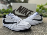 Authentic Travis Scott x Air Jordan 1 Low  Medium Olive Black/White