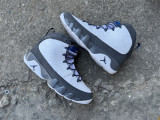 Authentic Air Jordan 9 “Flint Grey” White/French Blue-Flint Grey