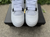 Authentic Air Jordan 4 Retro White/Grey