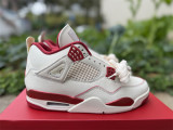 Authentic Air Jordan 4 Retro Valentine's Day White/Red