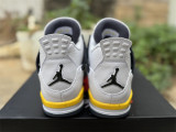 Authentic Air Jordan 4 Retro White/Yellow
