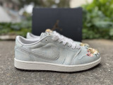 Authentic  Air Jordan 1 Retro Low OG White/Blue