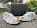 Authentic  Air Jordan 1 Retro Low OG White/Blue