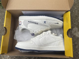 Authentic Air Jordan 1 Retro Low White