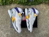 Authentic Air Jordan 8 Retro White/Purple/Yellow