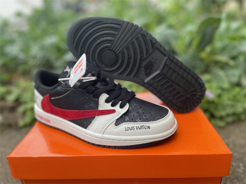 Authentic Air Jordan 1 Retro Low Black/Red