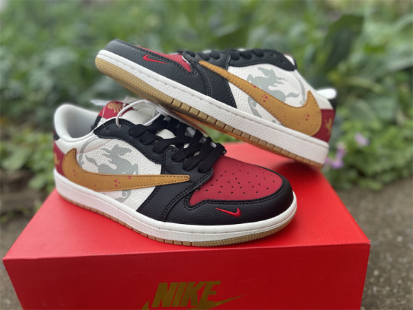 Authentic Air Jordan 1 Retro Low Black/Red
