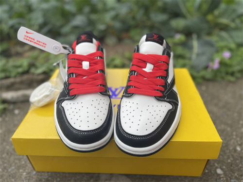Authentic Air Jordan 1 Retro Low Black/White