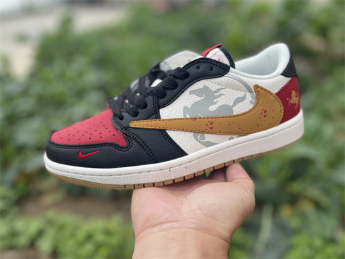 Authentic Air Jordan 1 Retro Low Black/Red