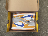 Authentic Air Jordan 1 Retro Low White/Yellow
