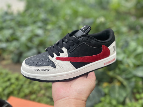 Authentic Air Jordan 1 Retro Low Black/Red